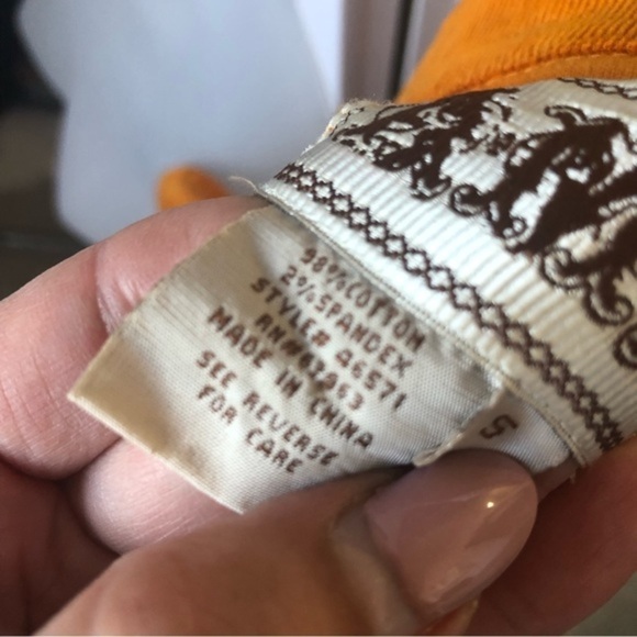 ORANGE corduroy stretchy jacket size small - Picture 9 of 10